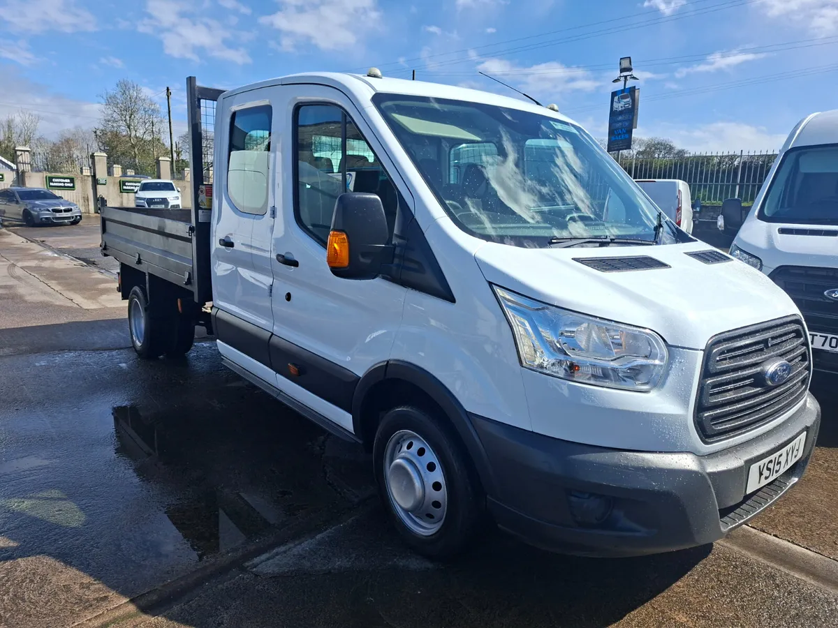 2015 TRANSIT 2.2 125 350 CREWCAB TIPPER - Image 1