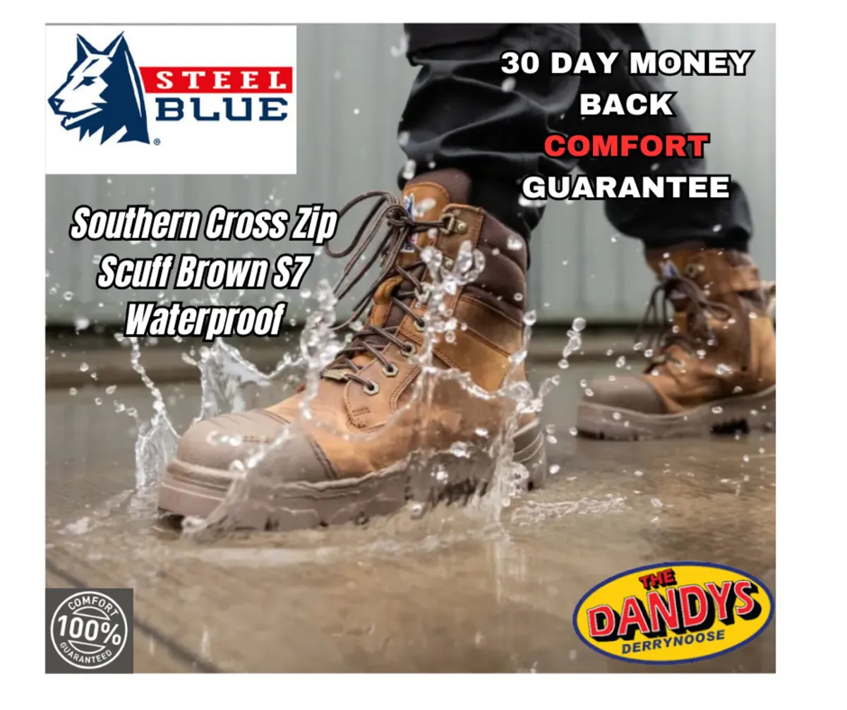 Steel Blue Work Boots - Image 1