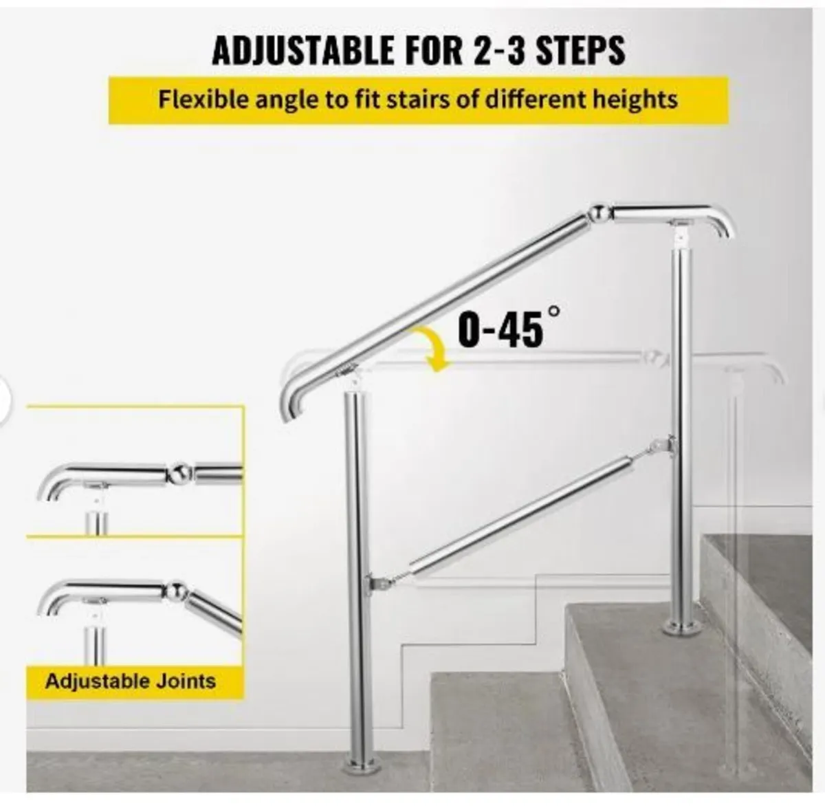3 Step Railing Stainless Steel Transitional - Image 4