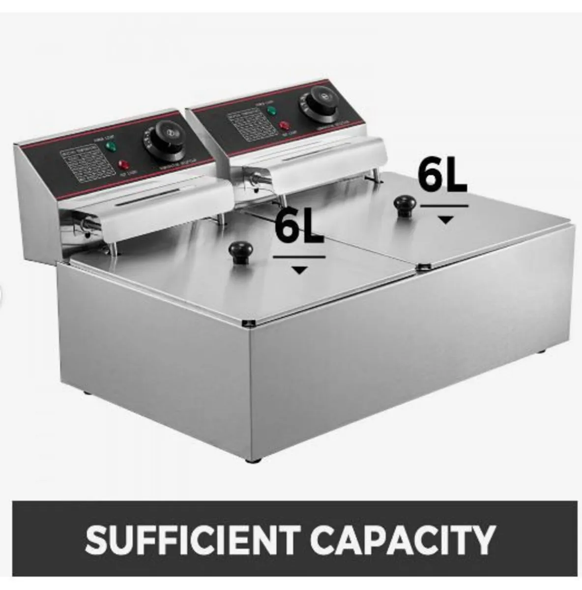 Double Deep Fat Fryer Large 5000W - Image 3