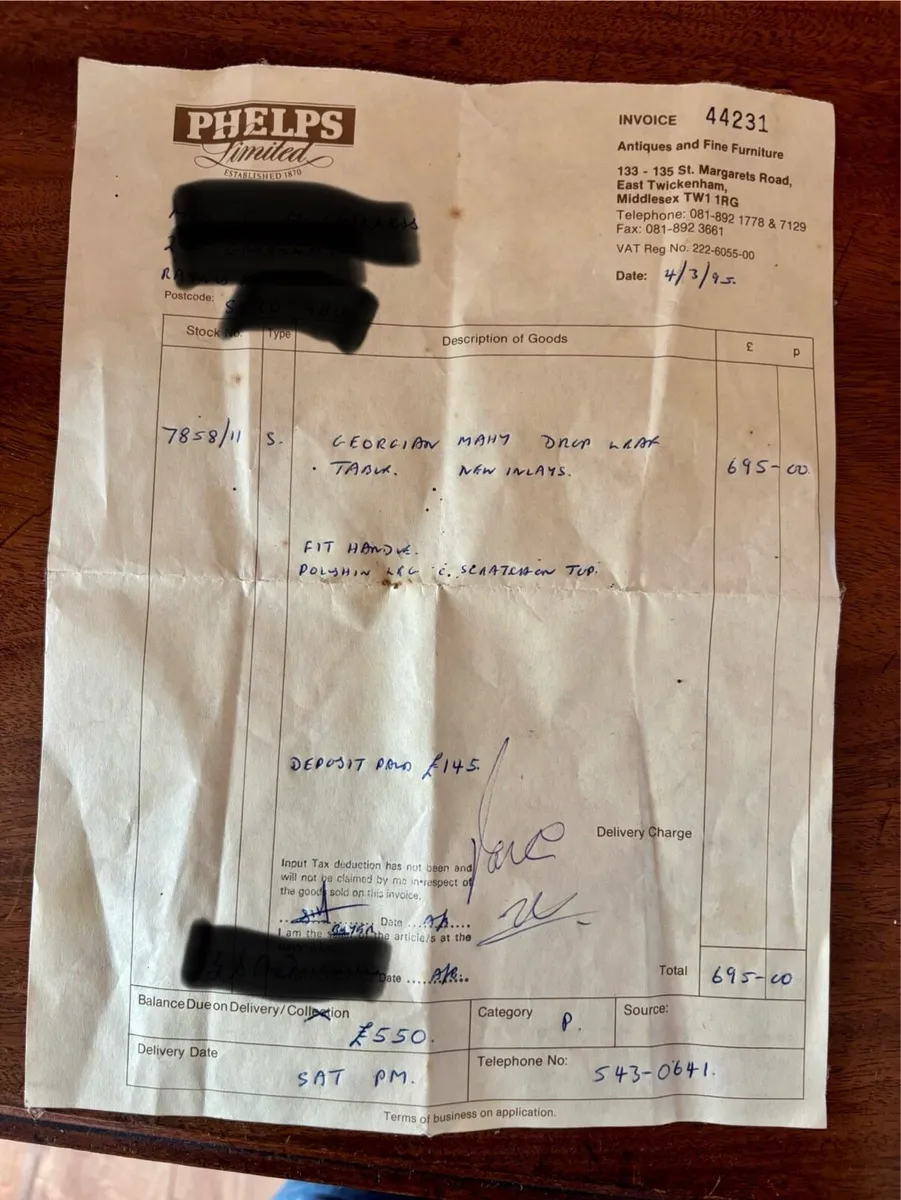 Antique Georgian Solid Mahogany Drop Leaf Table - Image 2