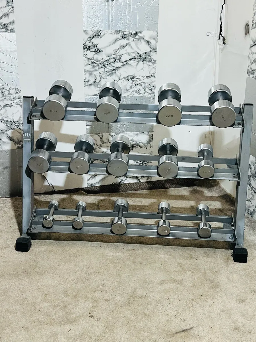 3 - tier rack with dumbbells - Image 2