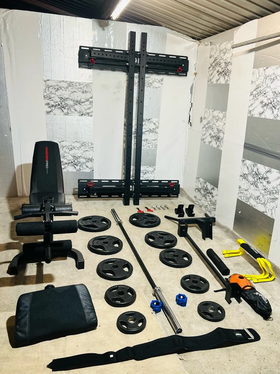 BOLT FOLDING COMMERCIAL RACK WEIGHTS BENCH BAR ++ - Image 2