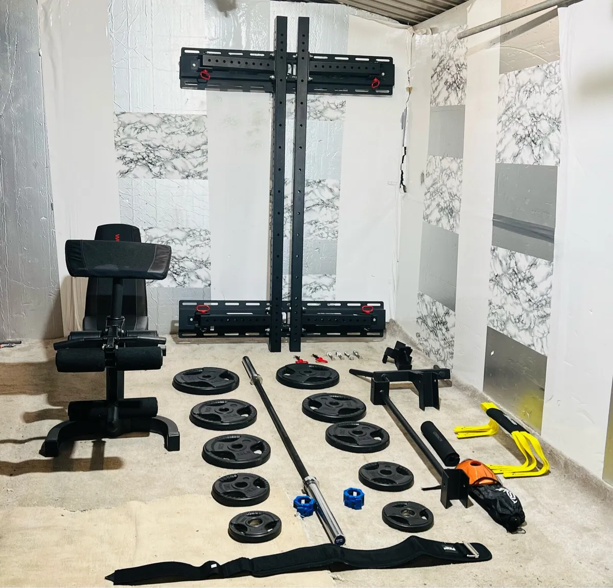 BOLT FOLDING COMMERCIAL RACK WEIGHTS BENCH BAR ++ - Image 3