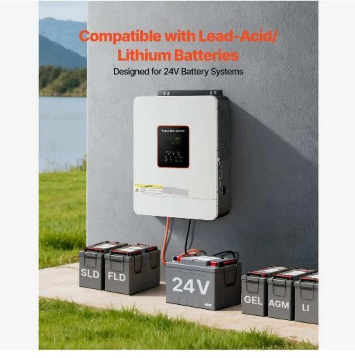 3000W Hybrid Solar Inverter, 24V DC to 230V - Image 4