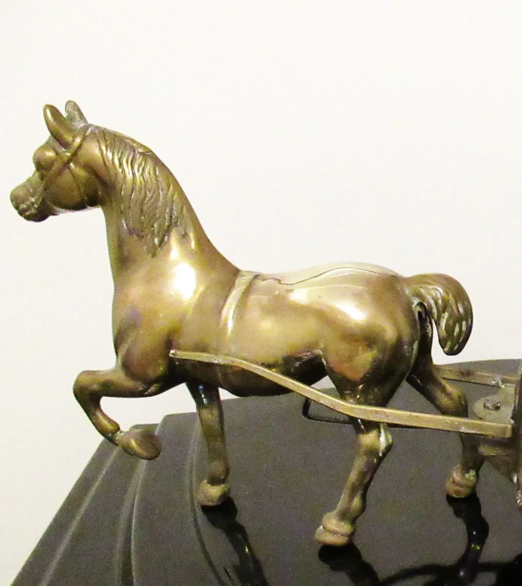 antique brass horse cart cottage pub vintage - Image 1