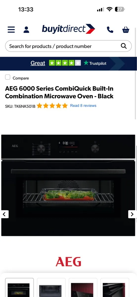 AEG 6000 built in combination microwave oven - Image 4
