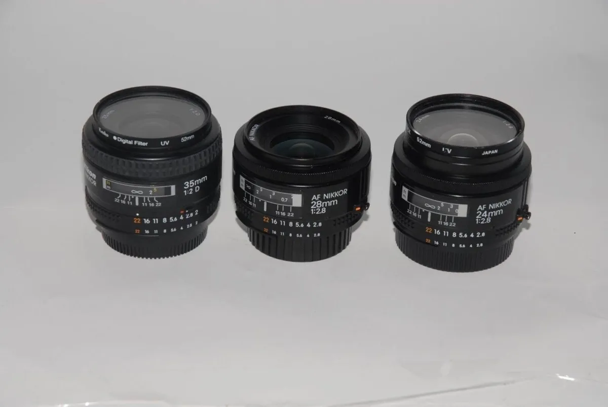 Nikon 24mm, 28mm, 35mm Full Frame Prime Lenses