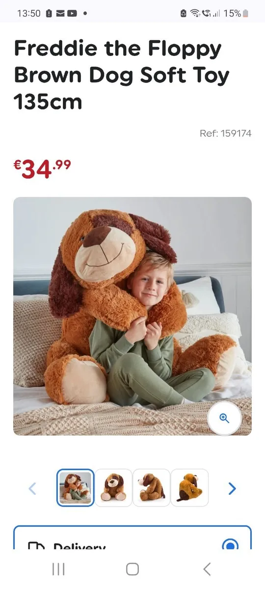 Large plush teddy Dog - Image 2