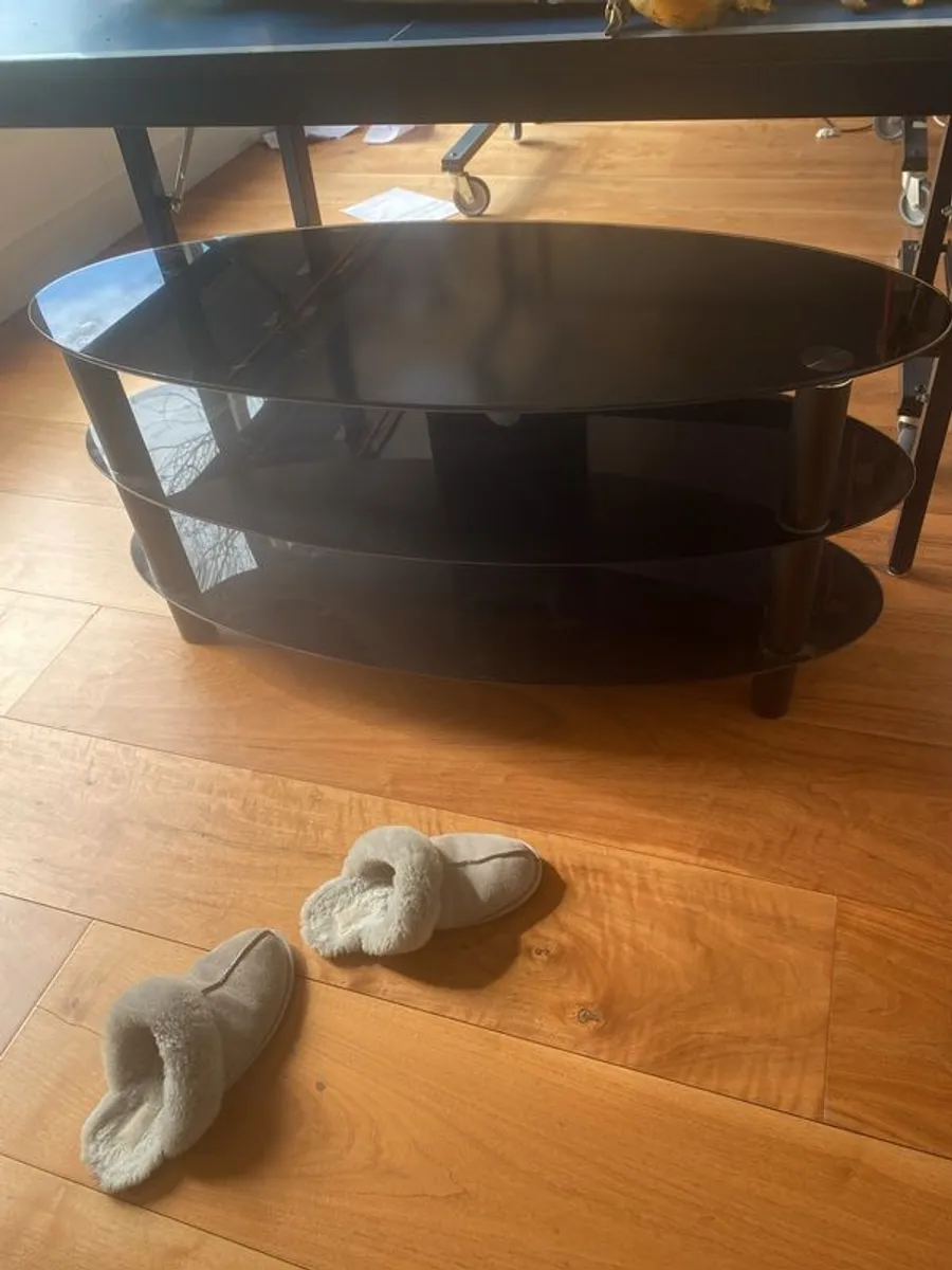 large glass. tv table - Image 2