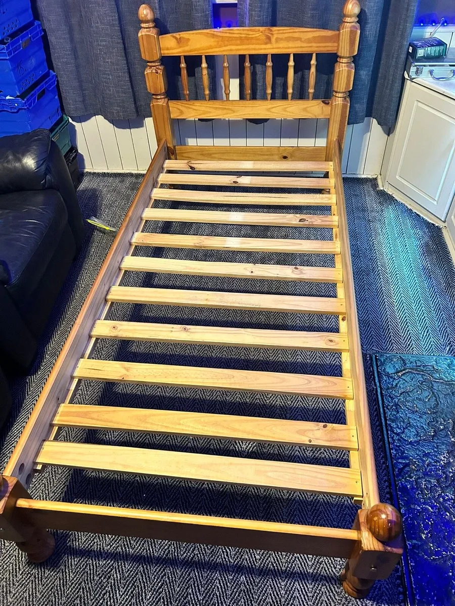 Very Solid Single Wooden Bed Frame - Can Deliver
