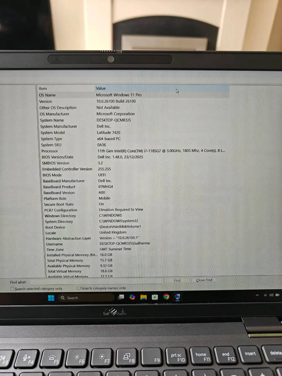 Dell Latitude 7420 14" i7, 16gb, 512gb SSD - Image 4