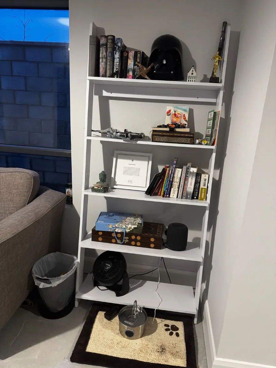 Beautiful White Ladder Bookshelf - Image 1