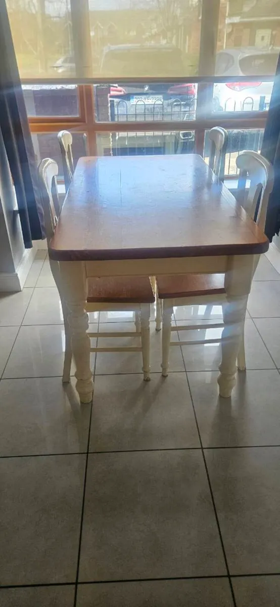 Table and 4 Chairs Solid oak - Image 2