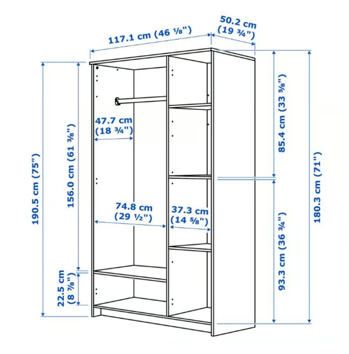Wardrobe with 3 doors - Image 2