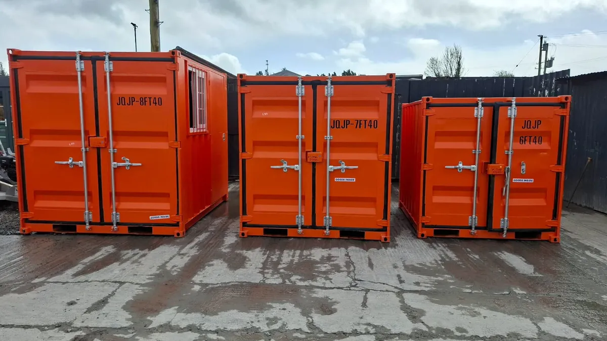 7ft Office Container – Window, Pedestrian Door - Image 2