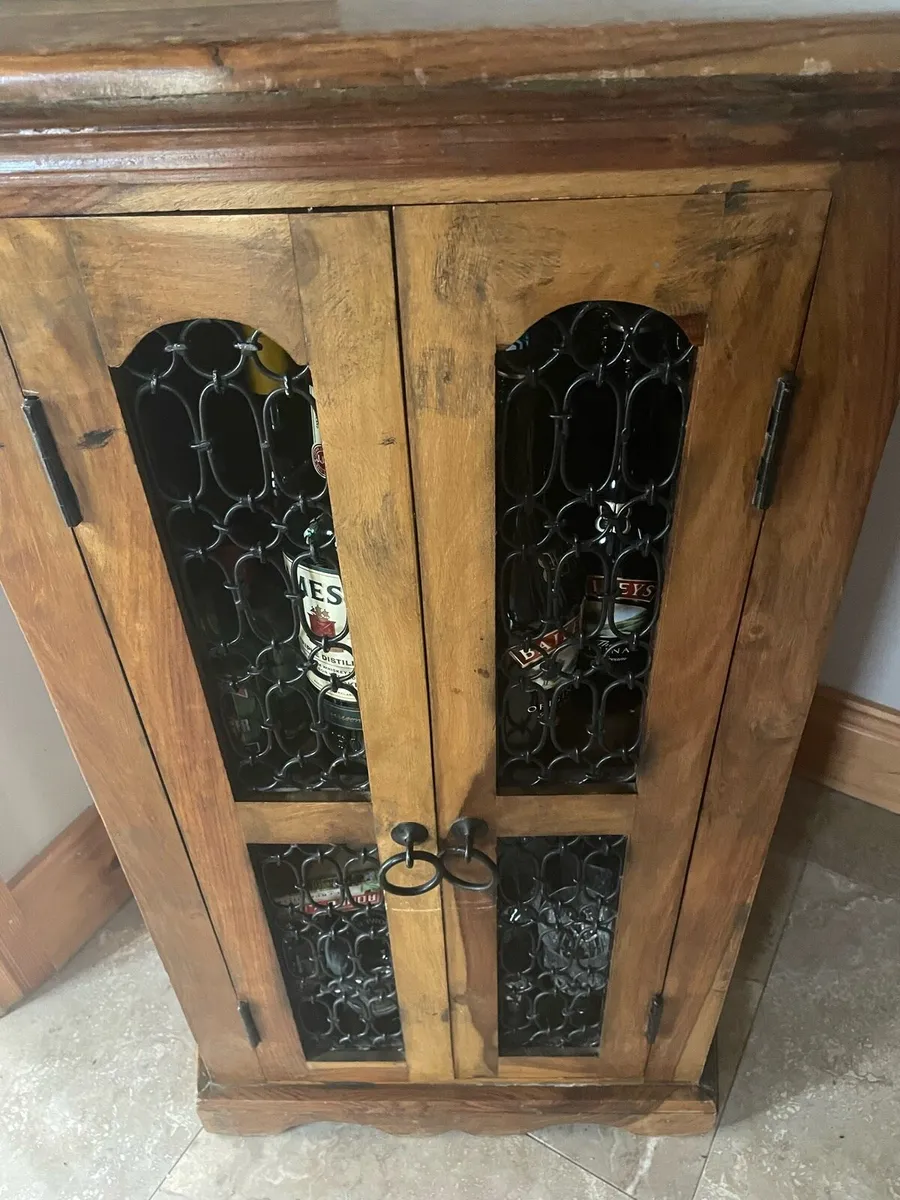 Corner Oak Cabinet - Image 1