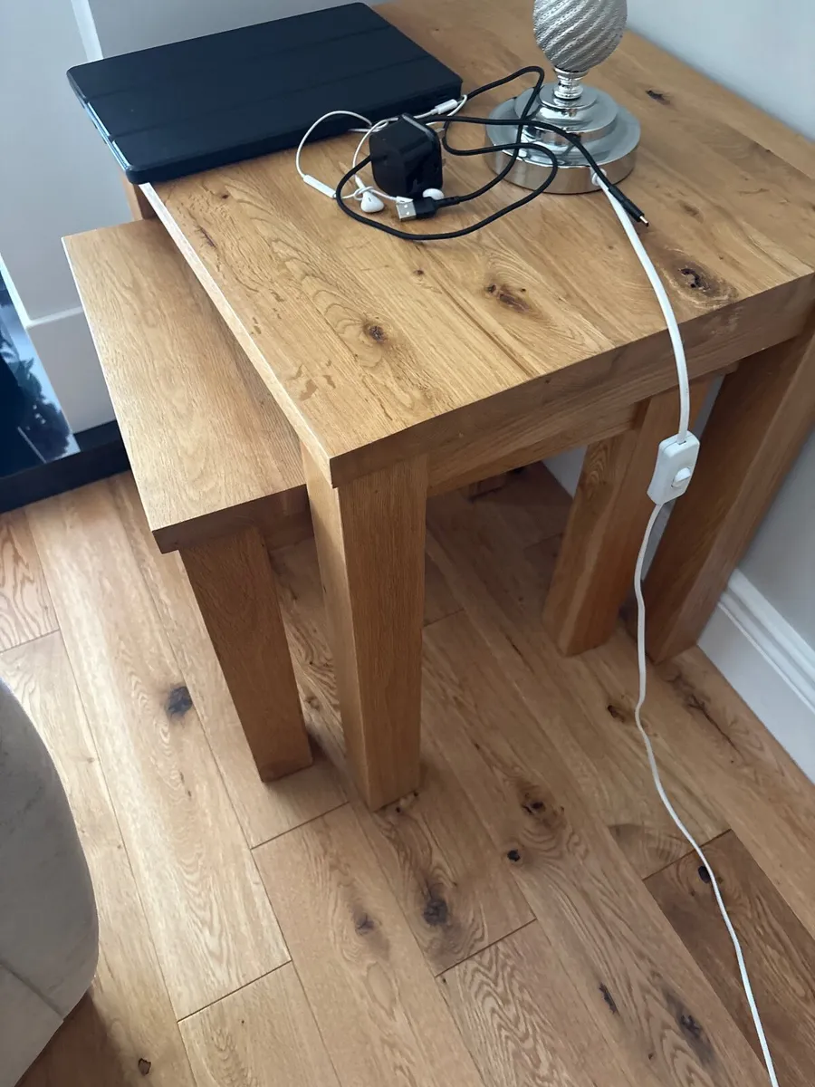 Wooden Oak TV stand and Tall Corner Unit - Image 3