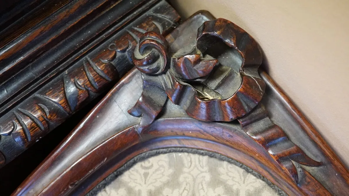 Antique French Corner Bergere Armchair - Image 4