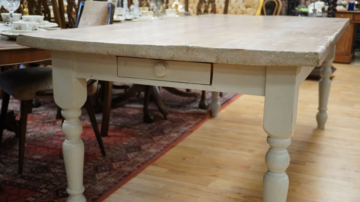 Vintage Pine Farmhouse Refectory Table - Image 4