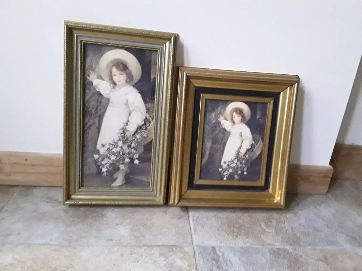 Lovely picture of little girl collecting flowers - Image 2