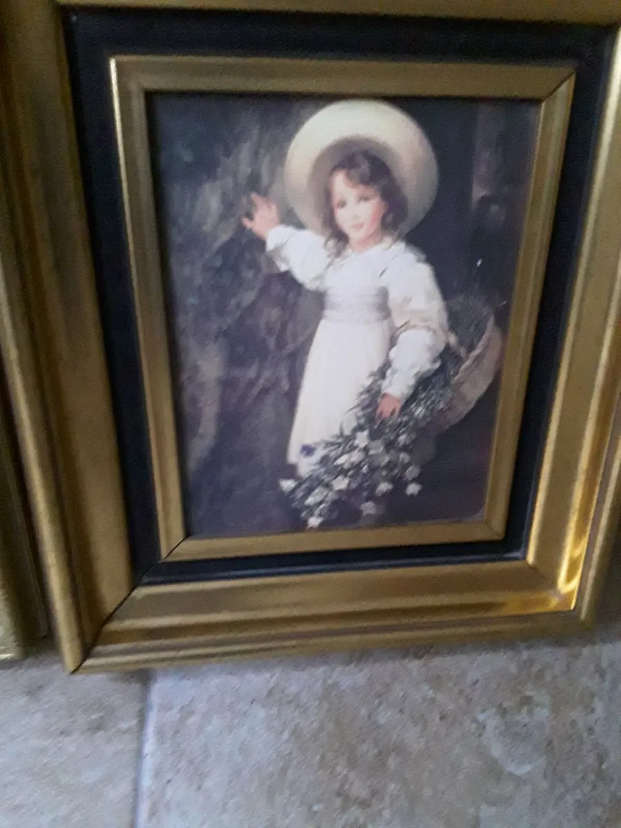 Lovely picture of little girl collecting flowers - Image 4
