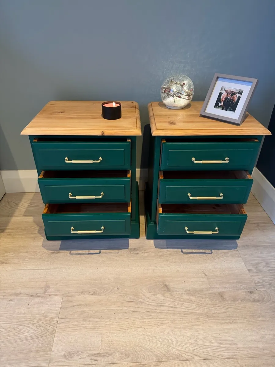 Solid pine bedside lockers(Pair) - Image 3
