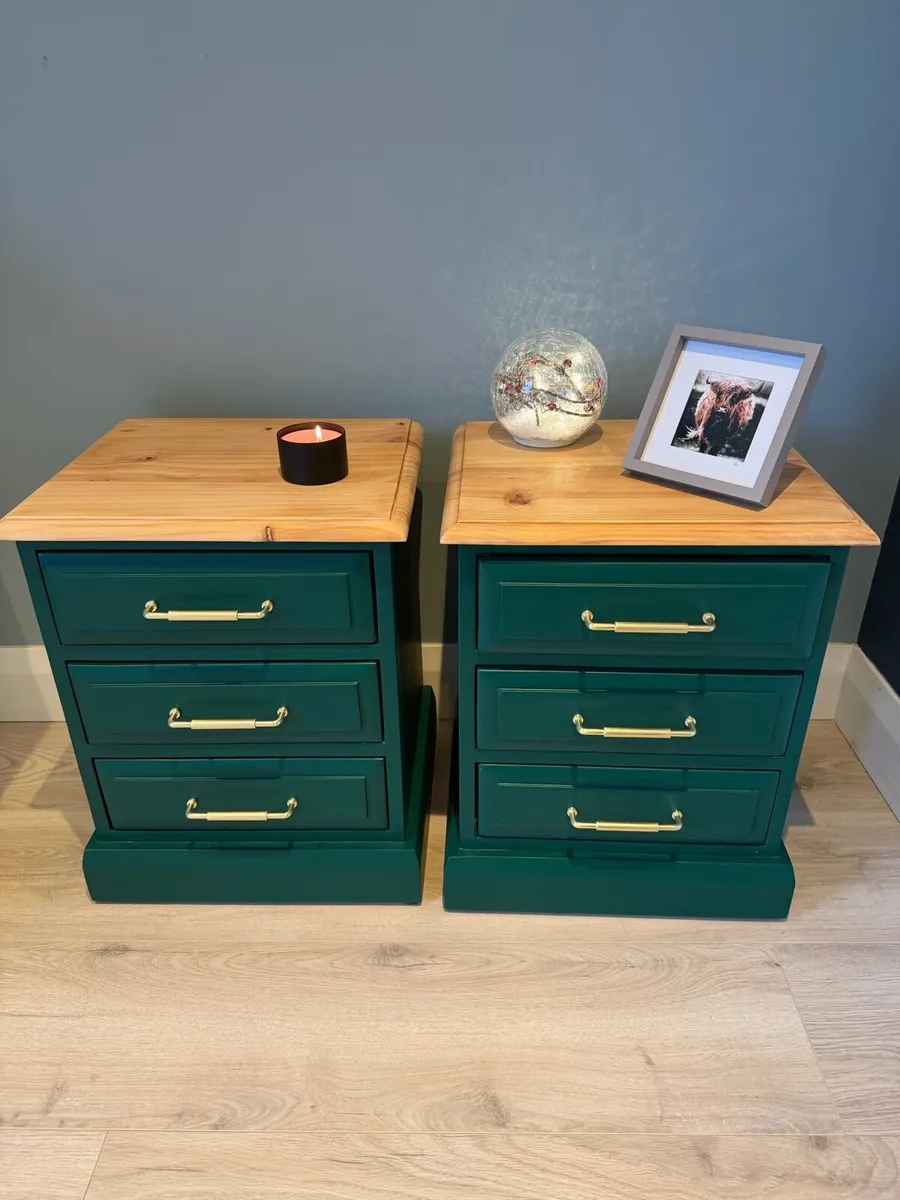 Solid pine bedside lockers(Pair) - Image 2