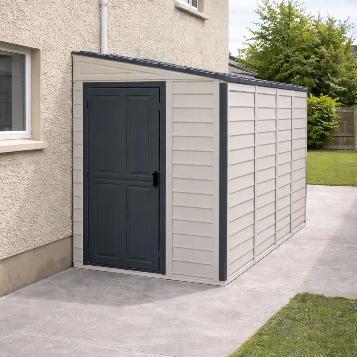 Sidemate 4x8 Vinyl Garden Pent Shed –Free Delivery - Image 1