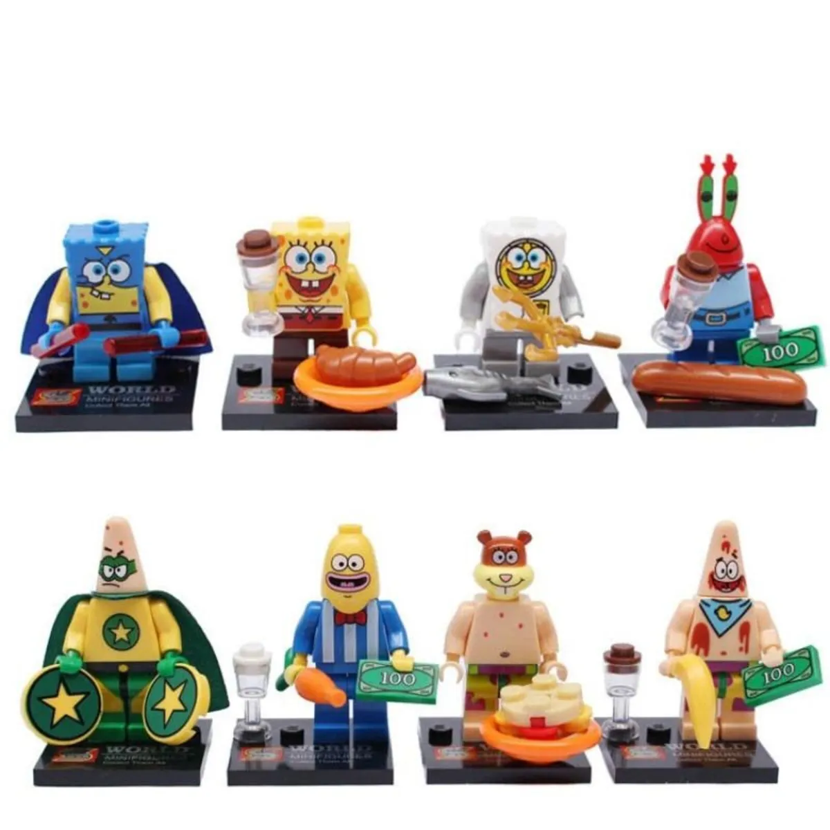 [8-pack] SpongeBob SquarePants Minifigure Bundle - Image 2