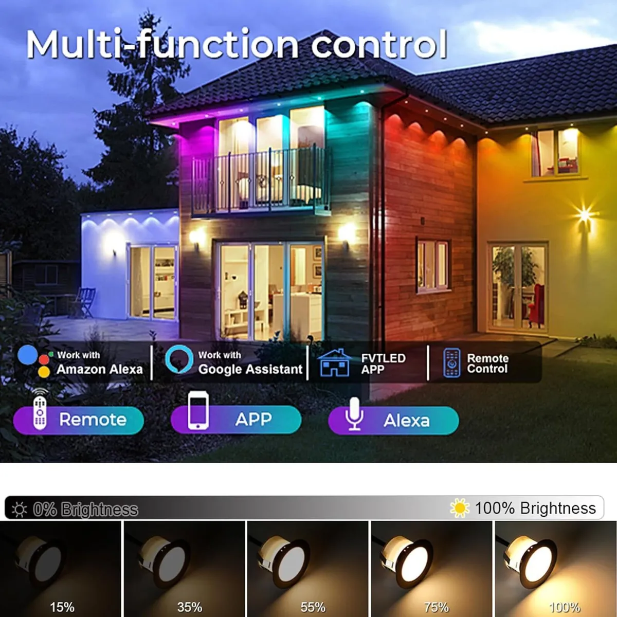 WiFi LED Decking Lights RGBW Patio Lighting Ø31MM - Image 2