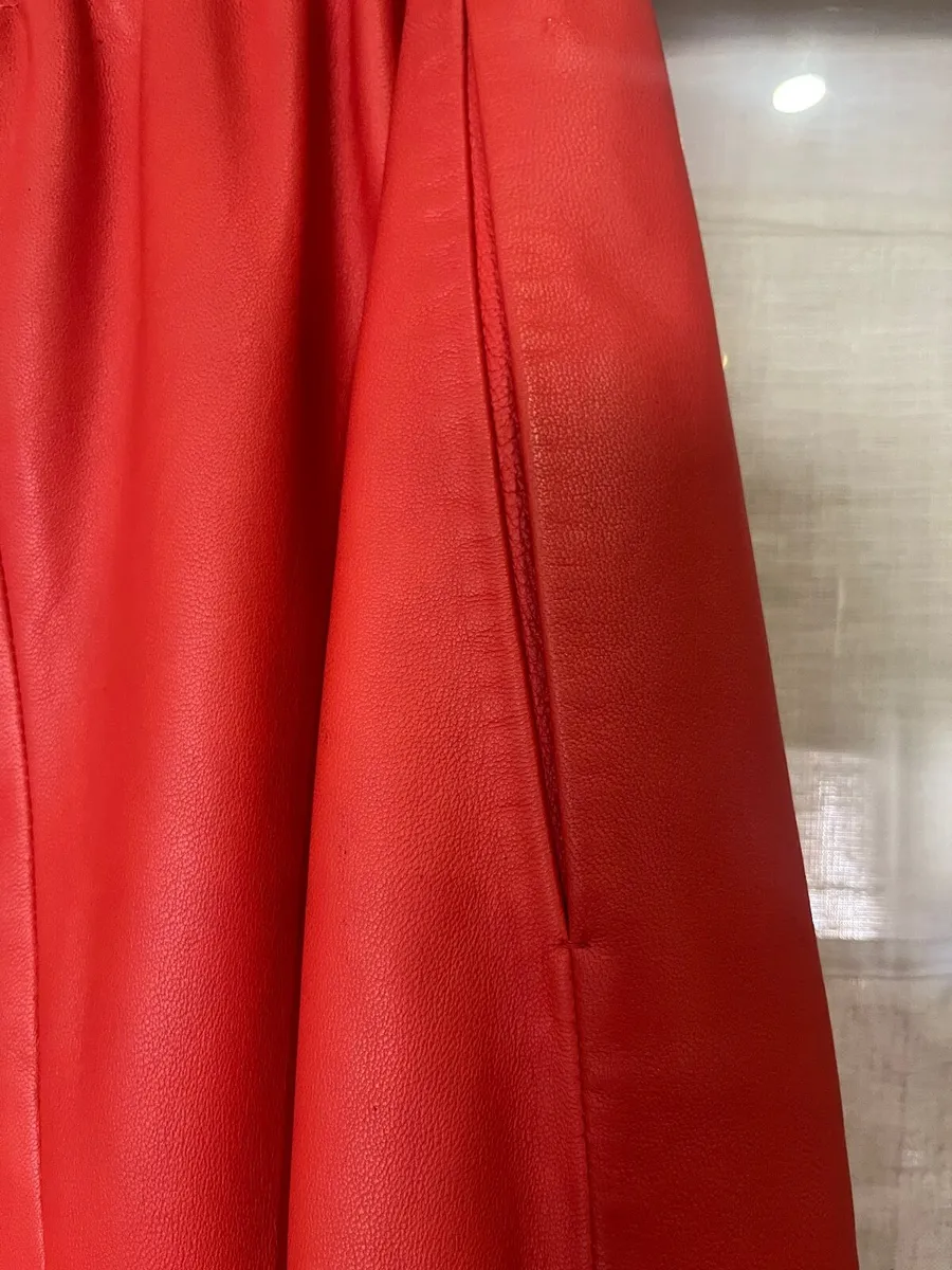 Autograph orange leather skirt - Image 3
