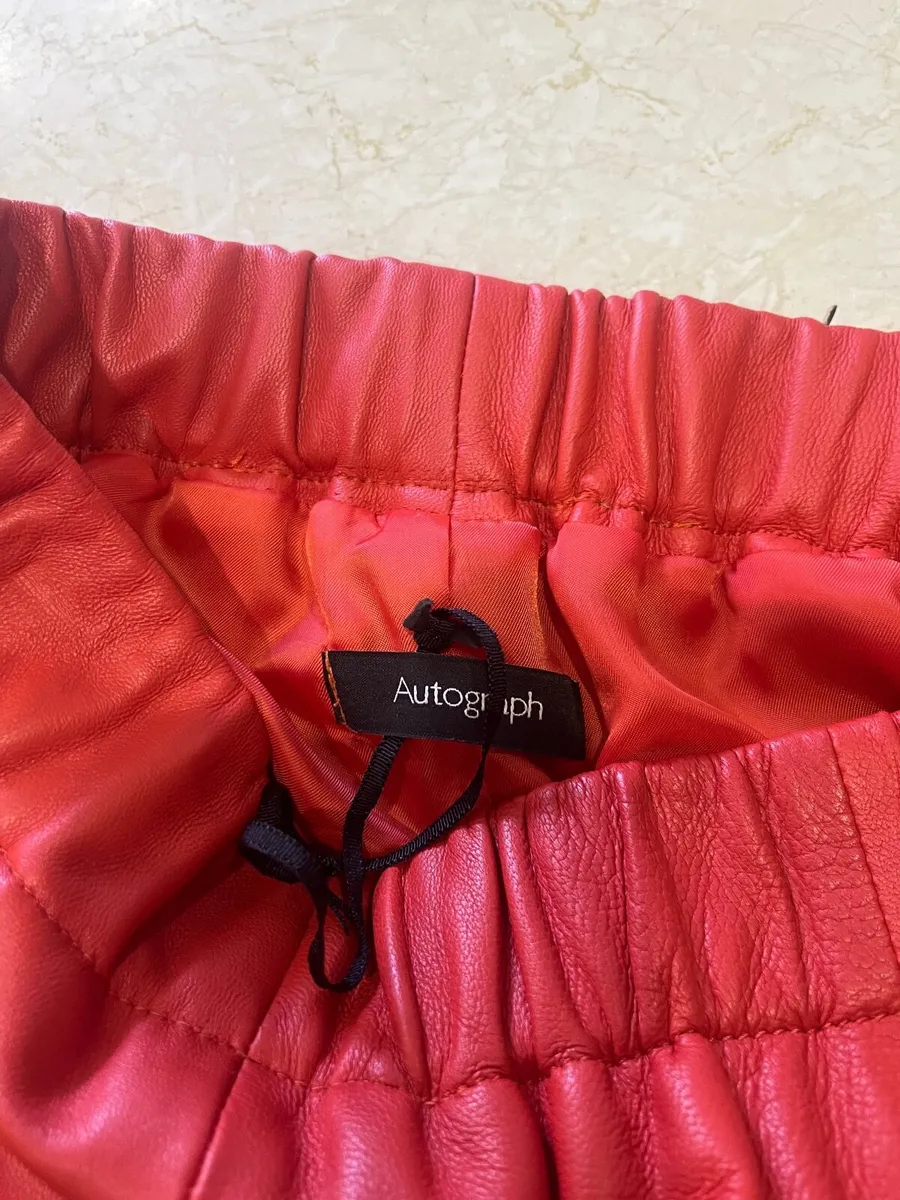 Autograph orange leather skirt - Image 4