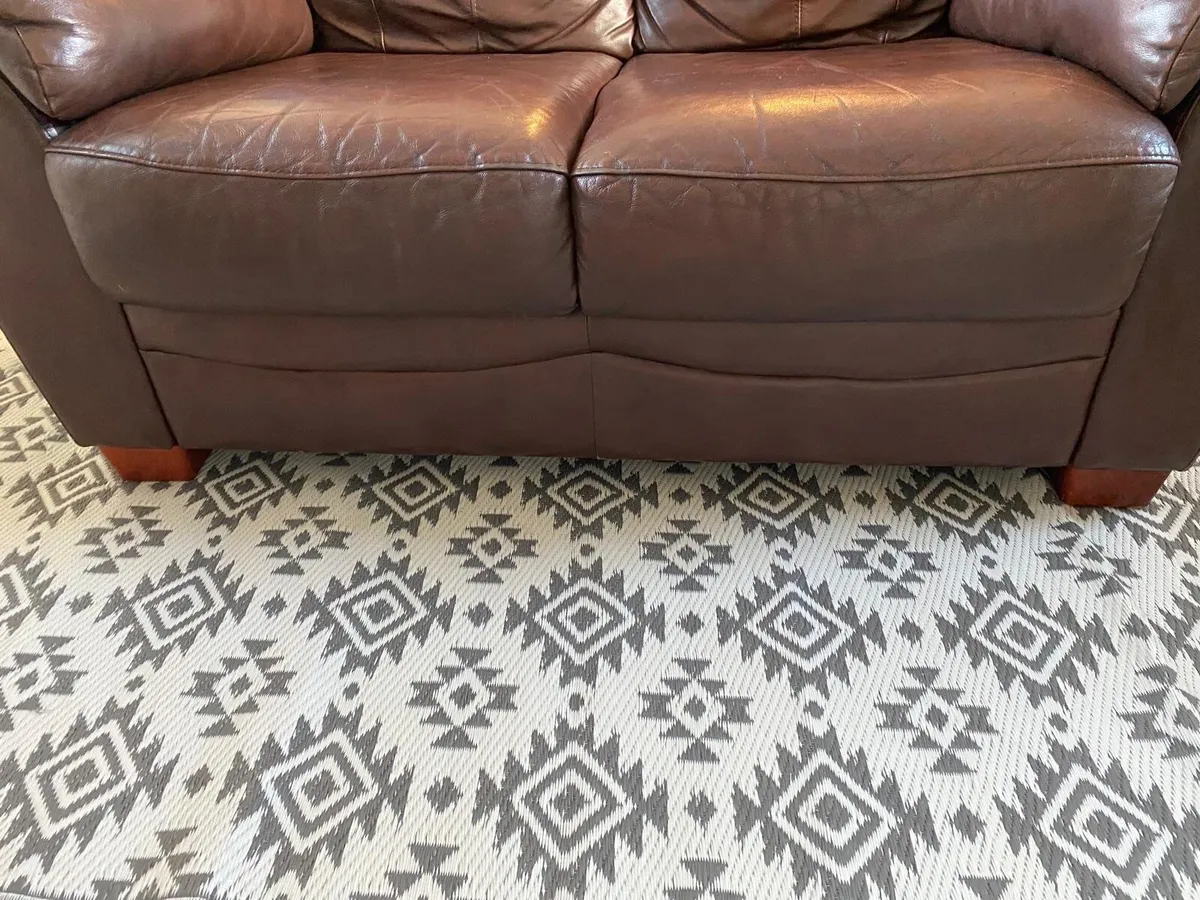 Leather couch two seater - Image 2