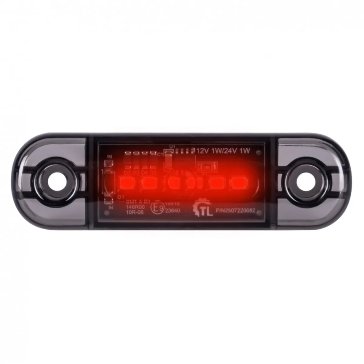 LED Marker Lamp 6LED 12/24V DARK Red - Image 1