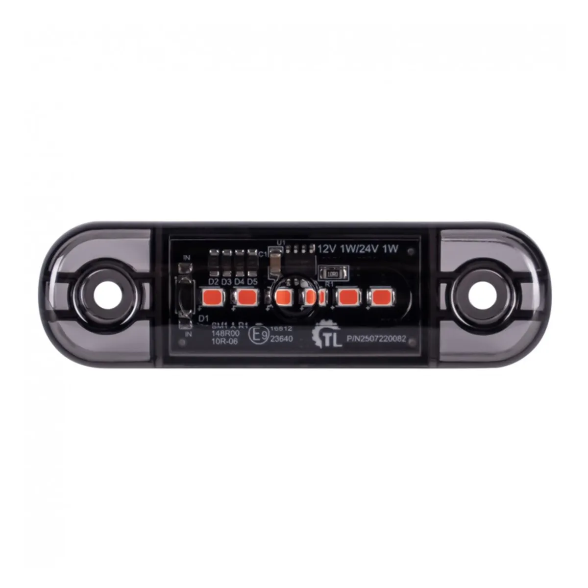 LED Marker Lamp 6LED 12/24V DARK Red - Image 3