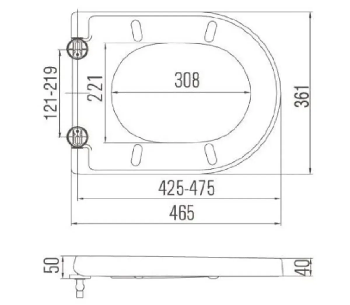 Soft System Lid Cover Close Toilet Seat - Image 4