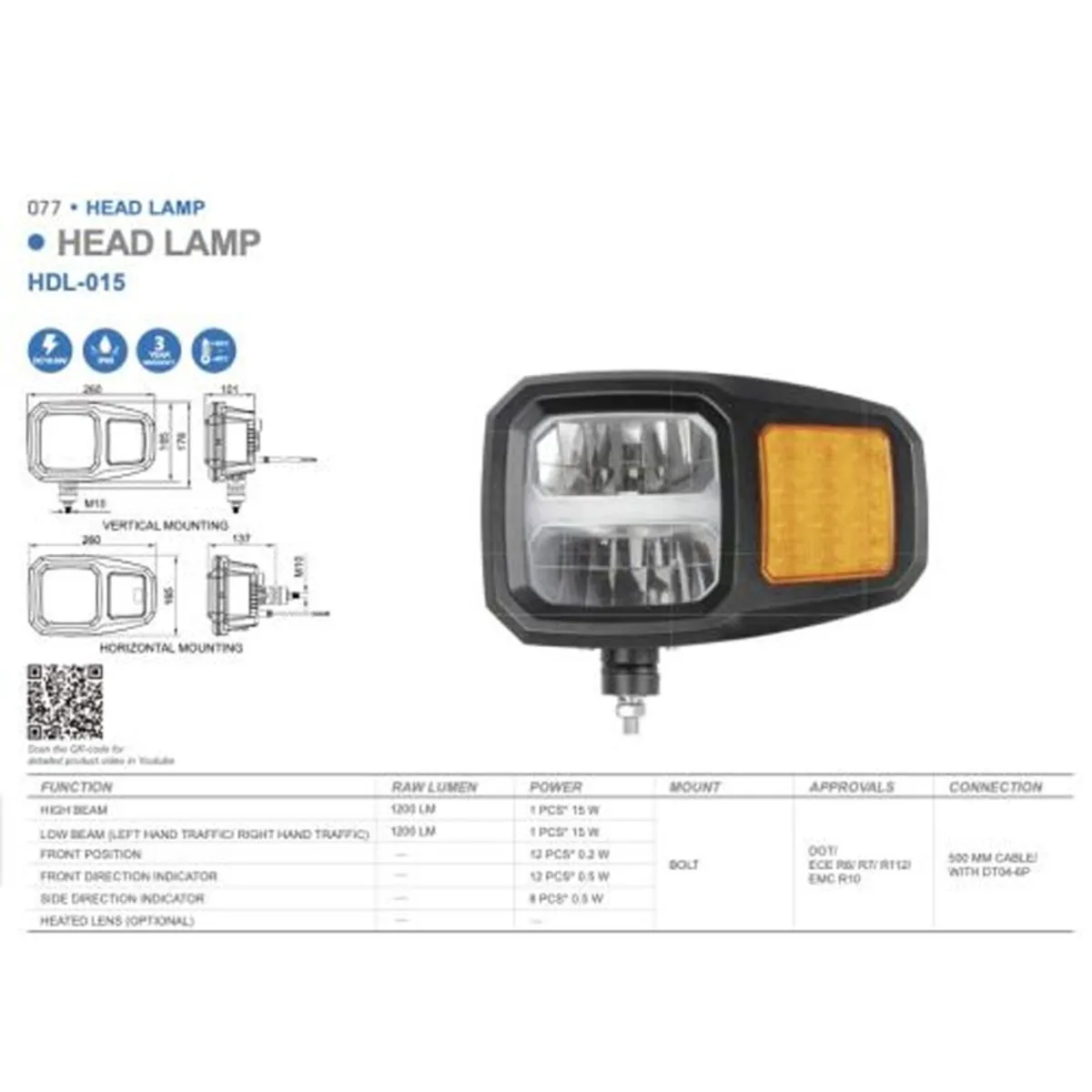 Machinery Headlight with Indicator - Image 3