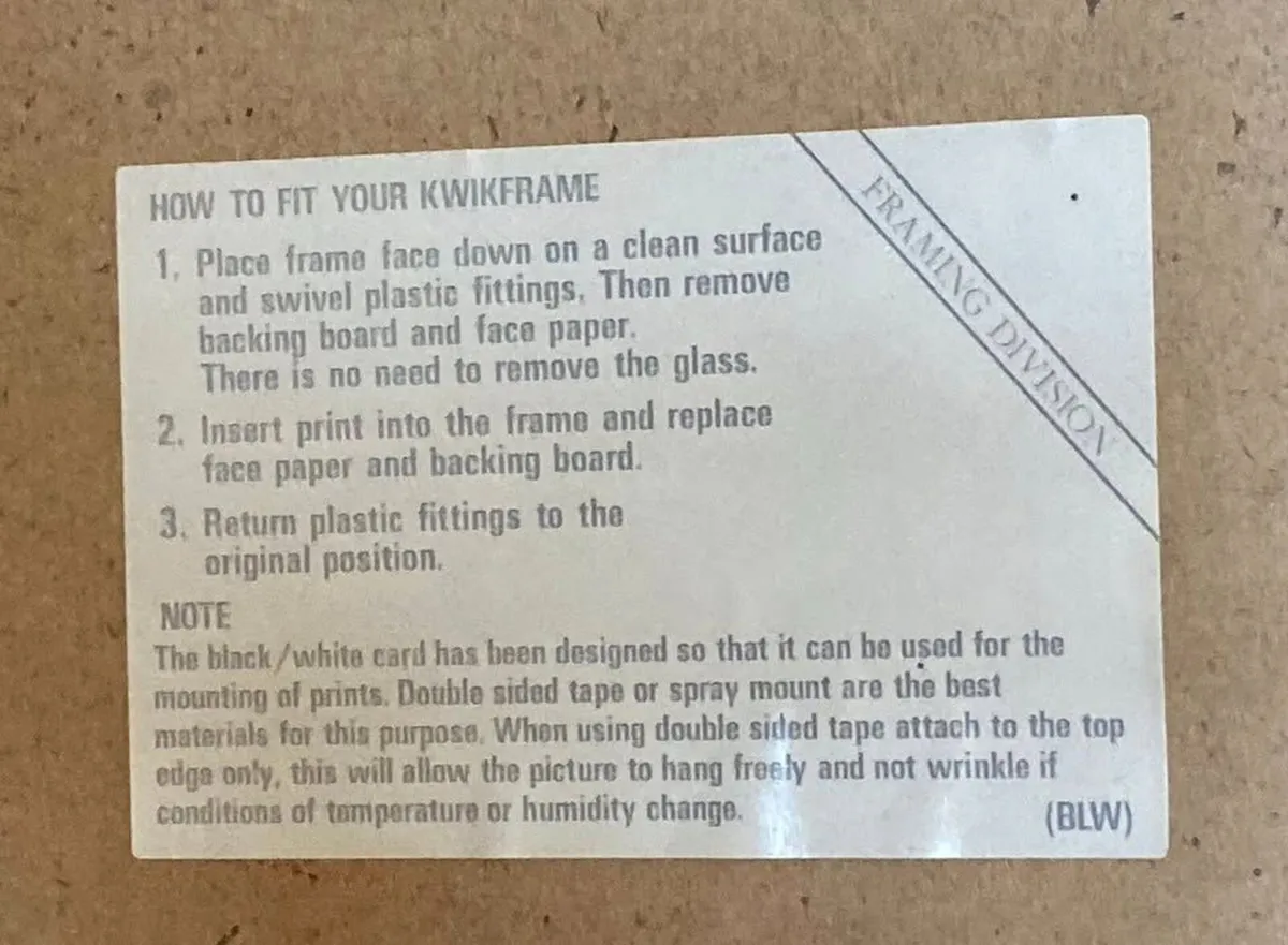 Large Framed Vintage “Au Revoir” Print | Wall Art - Image 4