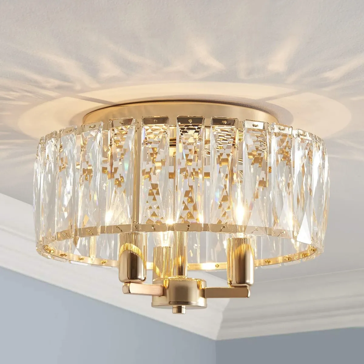 Saint Mossi K9 Crystal Flush Mount Ceiling Light - Image 1
