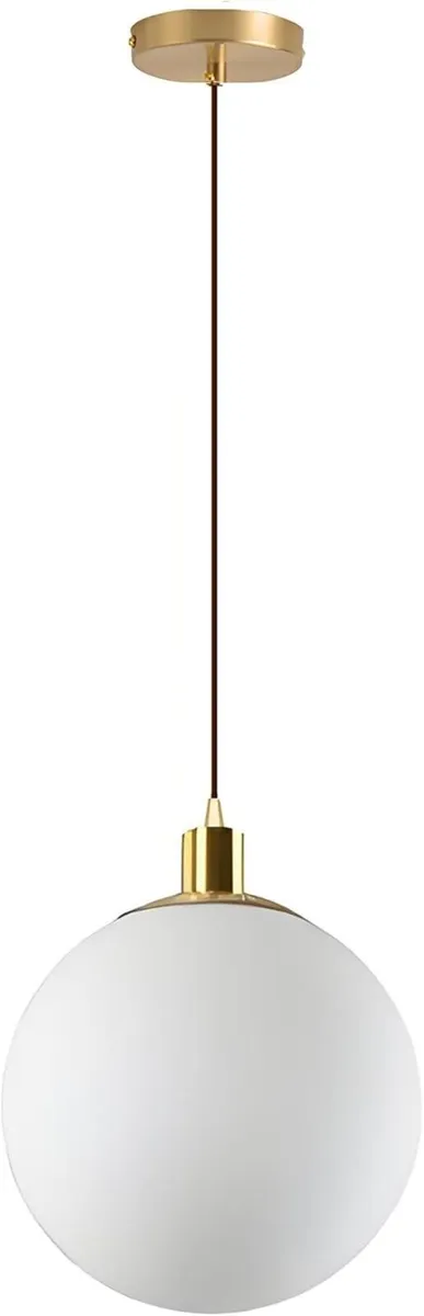 Modern Minimalist Globe Pendant Light Gold Finish - Image 1
