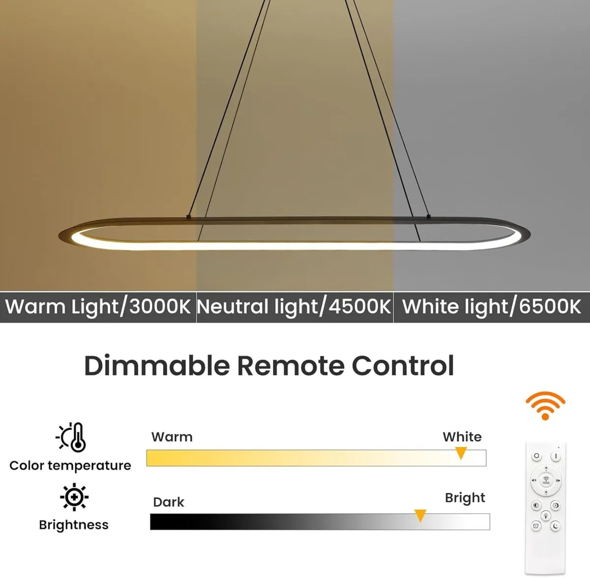 Modern Island Lights Linear Pendant LED Chandelier - Image 3