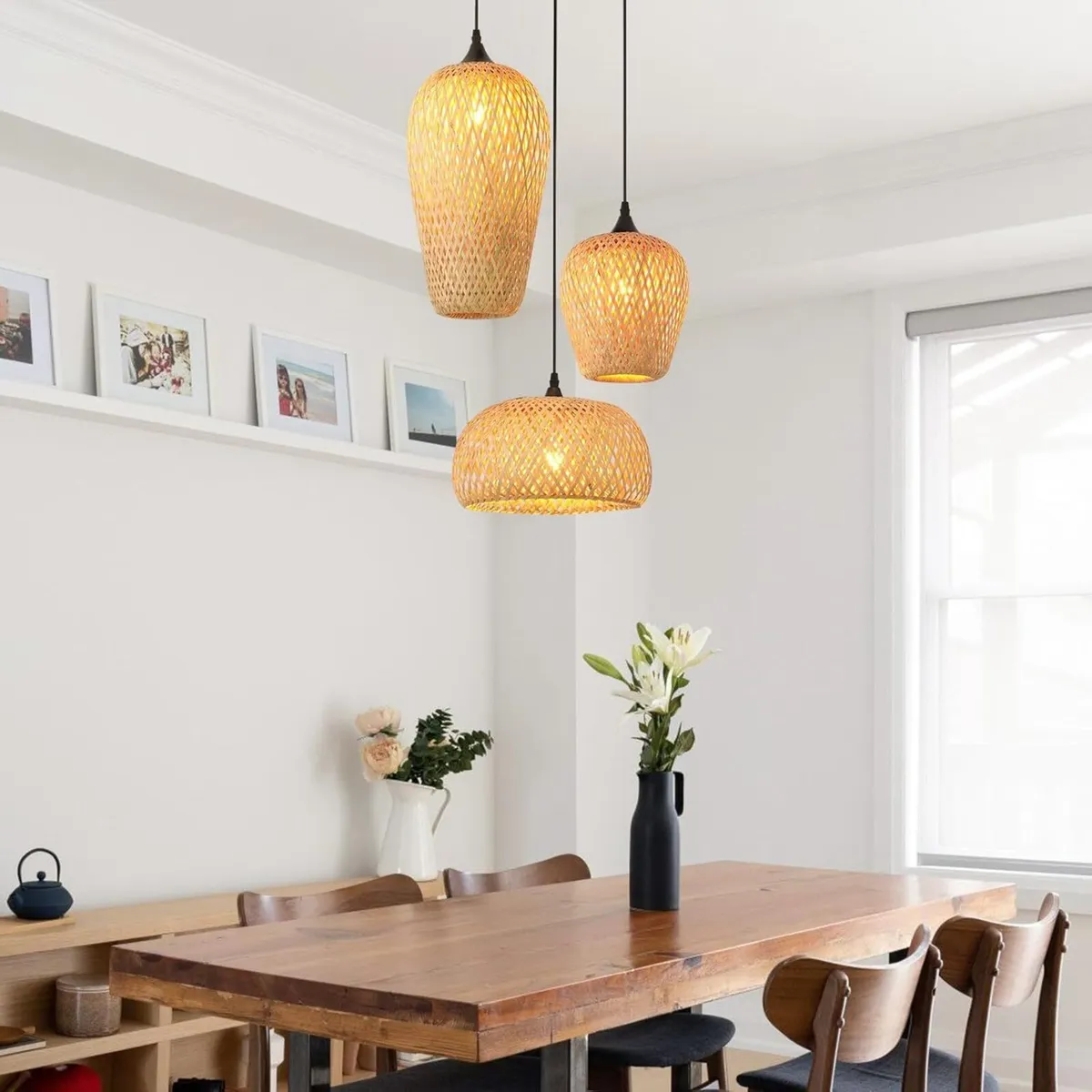 Lamp Shade Bamboo 3-Light Lampshades for Ceiling - Image 2