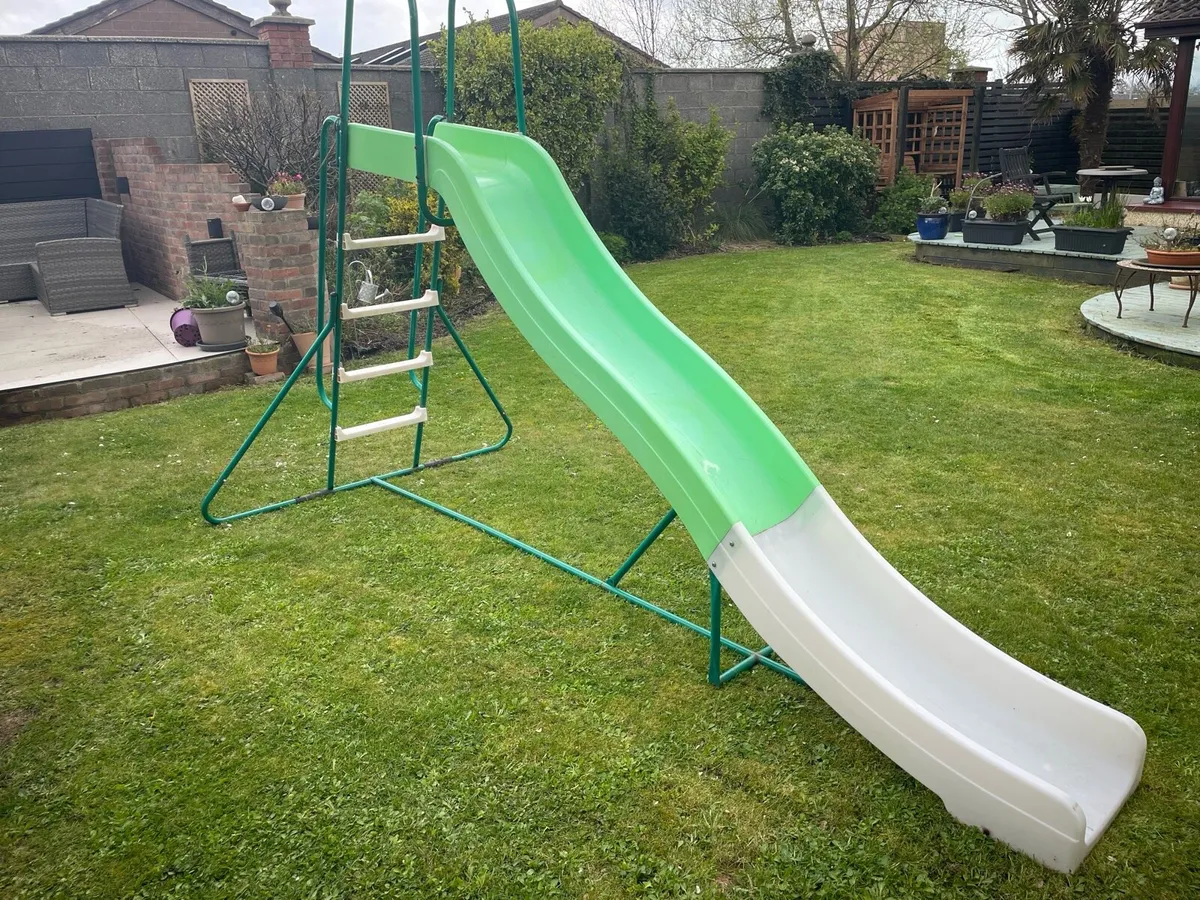 Children’s Double Wave Garden Slide - Image 1
