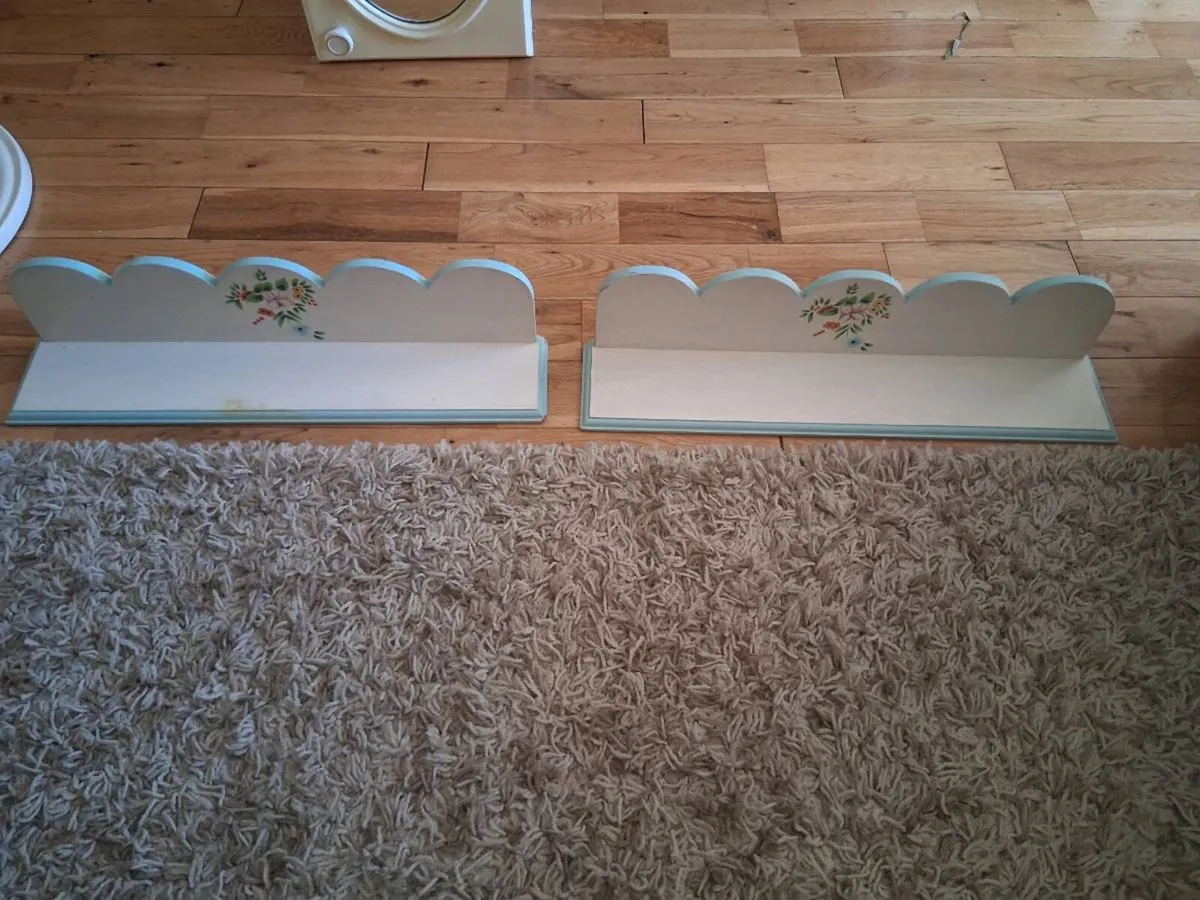 Free wooden shelves pair