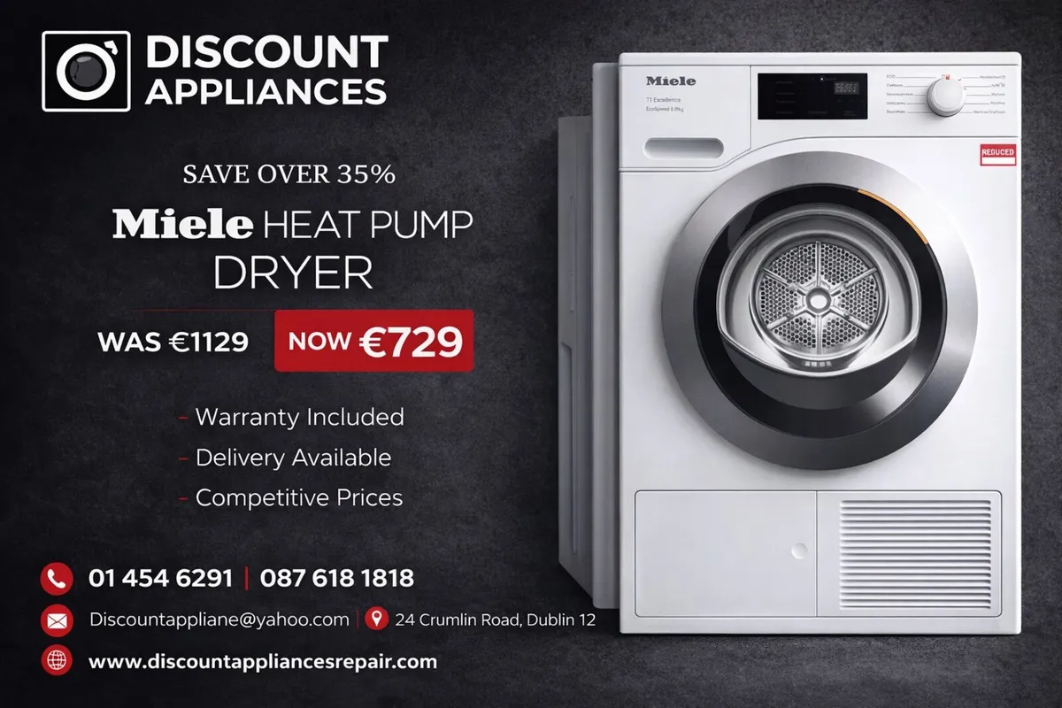Miele eco speed 8kg heat pump dryer - Image 1