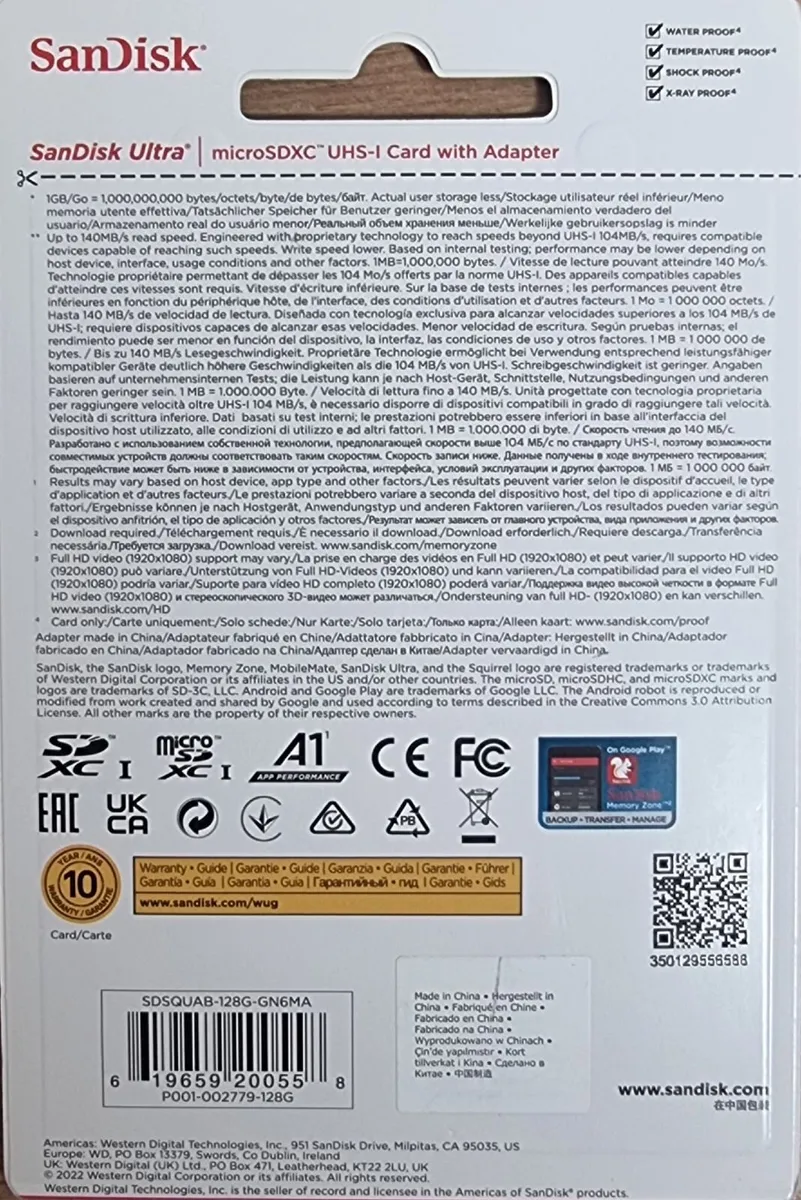 Micro SD Card 128GB Sandisk Ultra - Image 2