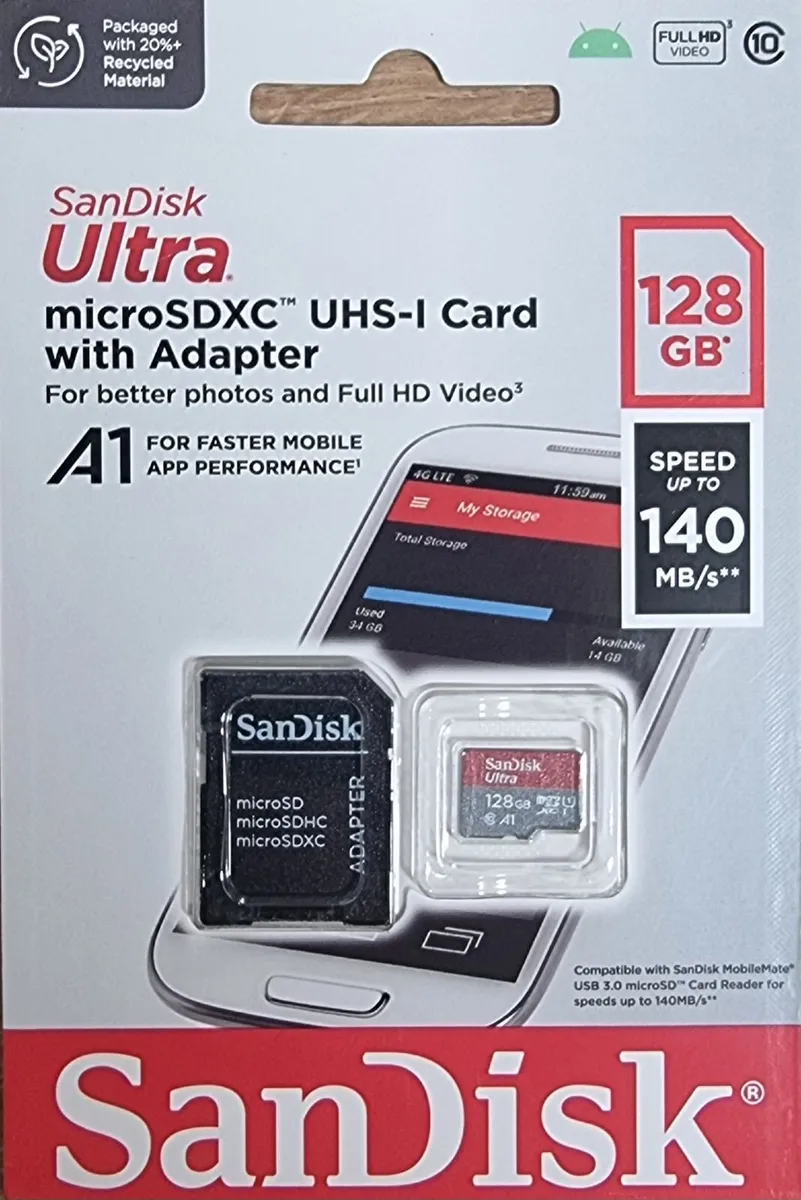 Micro SD Card 128GB Sandisk Ultra - Image 1