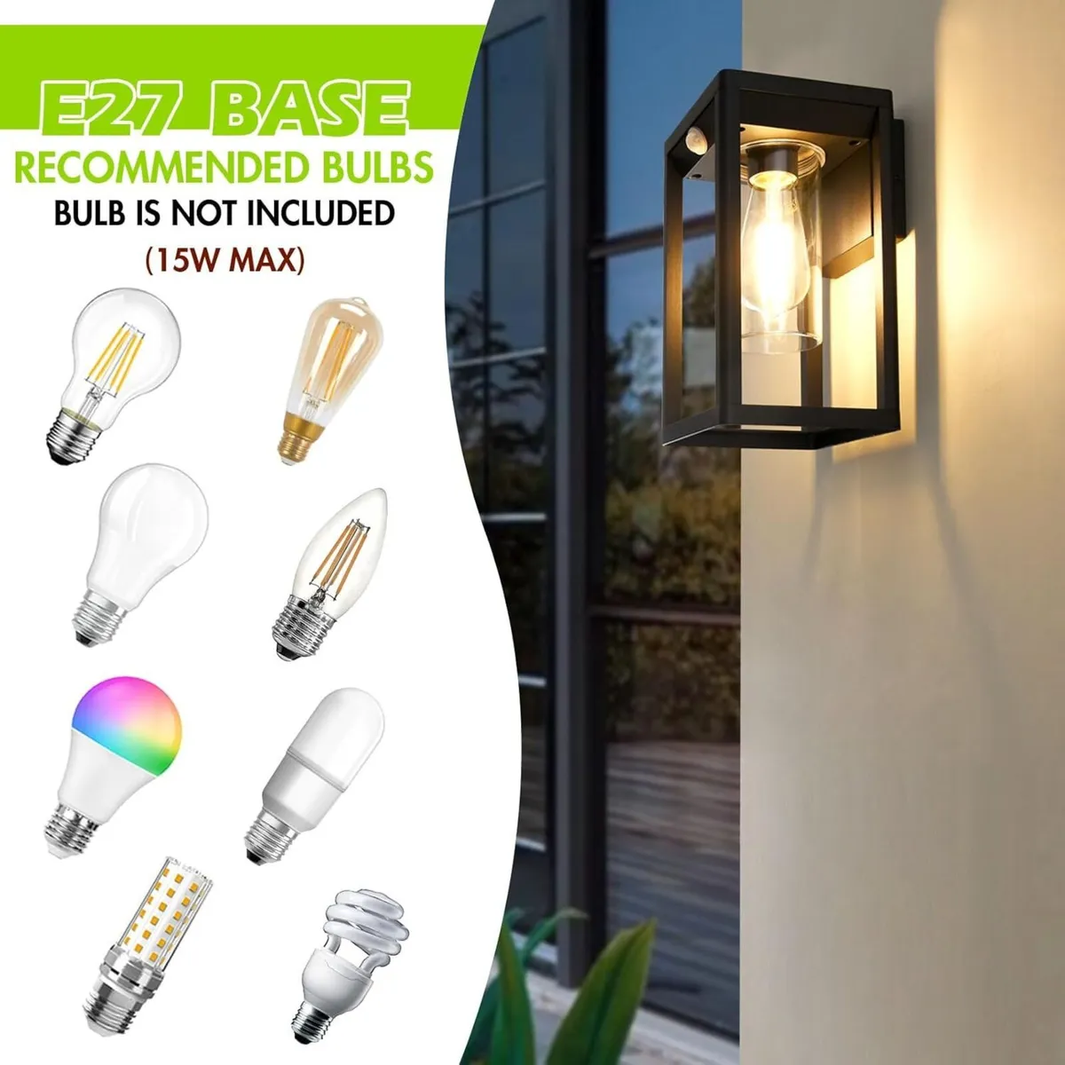 Motion Sensor Outdoor Wall Lights Mains Powered - Image 4