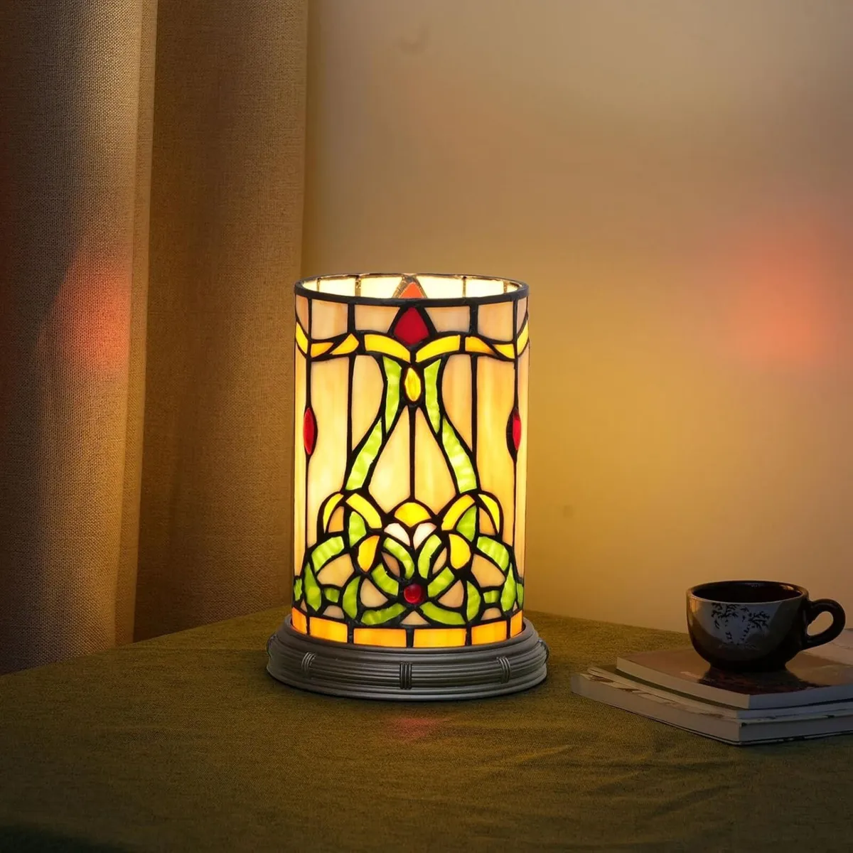 Tiffany Style Stained Glass Matam Table Lamp - Image 1